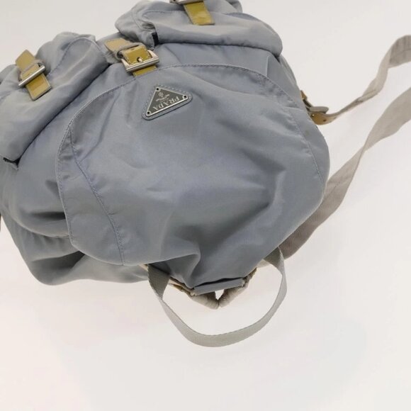 PRADA Backpack Nylon Light Blue Silver Auth - Picture 6 of 16